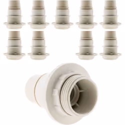 Caractéristiques de la douille E14 + bague - Zenitech : Modèle : douille E14 + bague Matériau : thermoplastique Idéale pour i ...