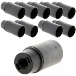 Lot de 10 douilles lisses sans bague E14 - noir Zenitech