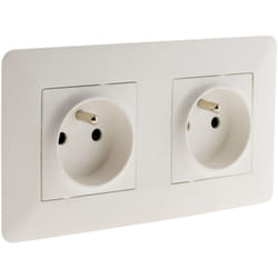 Zenitech - Lot de 10 - Prise 16A Blanc Double - Artezo