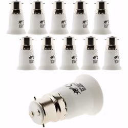 Caractéristiques de l'adaptateur de douille pour ampoules - fiche mâle B22 vers fiche femelle E27 - Zenitech Modèle : adaptat ...