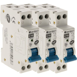 Zenitech - Lot de 3 disjoncteurs 10A ph/n - nf