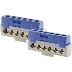 Thomson - Lot de 2 borniers neutres 6 connexions - bleu