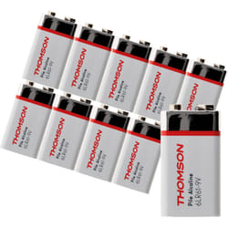 Thomson - Lot de 10 piles alcaline 6LR61 9V