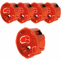 Caractéristiques de la boîte d'encastrement pour cloison sèche Ø85x40mm - Zenitech : Modèle : boîte d'encastrement pour clois ...