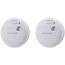 Lot de 2 détecteurs de fumée autonomie 3 ans - pile + accessoires - Otio