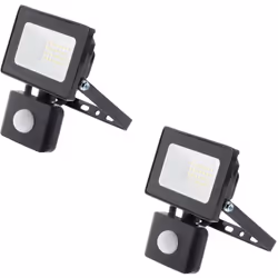 Lot de 2 projecteurs LED Sensor 10W IP65 6500K - Zenitech