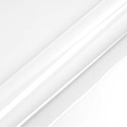 Dimexact - Vinyle covering blanc brillant pour surface plane avec colle airflow - 122 cm x 0.5 m - En Rouleau