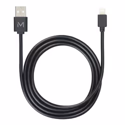 Mobilis 001279, 1 m, Lightning, USB A, Mâle, Mâle, Noir