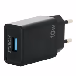 Mobilis Charger 100W 2USB C 1USBA GaN cable 100W, Auto, Secteur, Noir