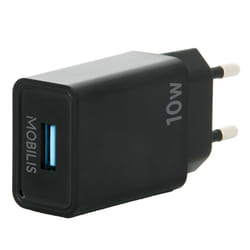 Mobilis Charger 100W 2USB C 1USBA GaN cable 100W Universel Noir Secteur Auto