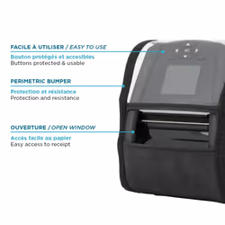 Mobilis 031020 accessoire d'imprimantes portables Boîtier de protection Noir, Transparent 5 pièce(s) ZEBRA (ZQ320 Plus / ZQ511) ; HONEYWELL (RP2E / RP2F) ; BIXOLON (SPP-R410 / SPP-L300 / SPP-L410 / BK3-31) ; STAR (WSP I-450) - Vue supplémentaire 4