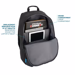 Mobilis The One Basic 17" Sac à dos Noir, Marine - Vue supplémentaire 5