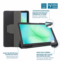 Mobilis 062016 étui pour tablette 27,9 cm (11") Folio porte carte Noir, Transparent - Vue supplémentaire 6
