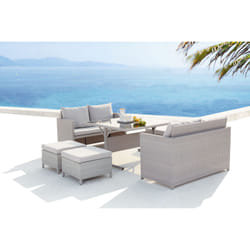 Concept Usine Noumea ensemble de meubles de jardin Gris, Blanc