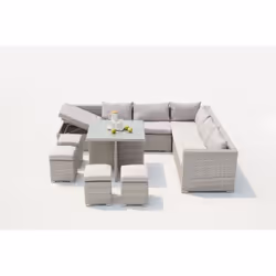 Concept Usine Fidji ensemble de meubles de jardin Gris