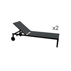 Concept Usine Cuba chaise de plage Noir