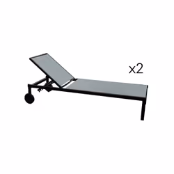 Concept Usine Cuba chaise de plage Gris