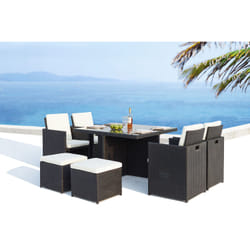Concept Usine Monaco ensemble de meubles de jardin Noir, Blanc
