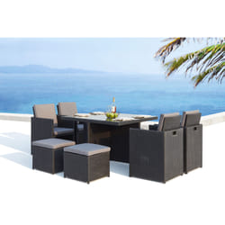 Concept Usine Monaco ensemble de meubles de jardin Noir, Gris