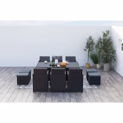 Concept Usine Monaco ensemble de meubles de jardin Noir, Gris