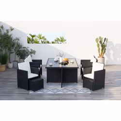 Concept Usine Monaco ensemble de meubles de jardin Noir, Blanc