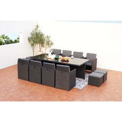 Concept Usine Monaco ensemble de meubles de jardin Noir, Gris