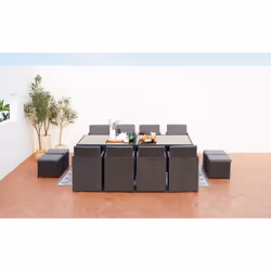 Concept Usine Monaco ensemble de meubles de jardin Noir, Gris