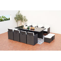 Concept Usine Monaco ensemble de meubles de jardin Noir, Blanc