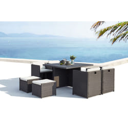 Concept Usine Sunset ensemble de meubles de jardin Gris, Blanc