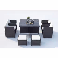 Concept Usine Sunset ensemble de meubles de jardin Gris, Blanc