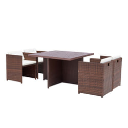 Concept Usine Sunset ensemble de meubles de jardin Marron, Blanc