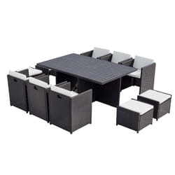 Concept Usine Sunset ensemble de meubles de jardin Noir, Blanc