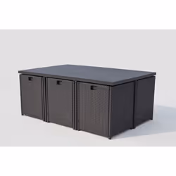 Concept Usine Sunset ensemble de meubles de jardin Noir, Blanc