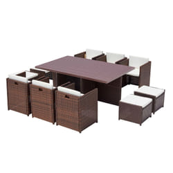 Concept Usine Sunset ensemble de meubles de jardin Marron, Blanc