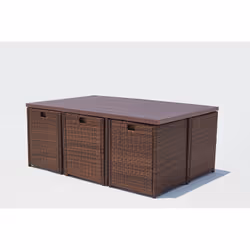 Concept Usine Sunset ensemble de meubles de jardin Marron, Blanc