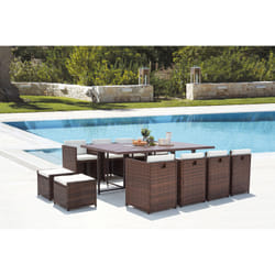 Concept Usine Sunset ensemble de meubles de jardin Marron, Blanc