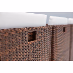 Concept Usine Sunset ensemble de meubles de jardin Marron, Blanc