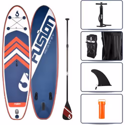 Paddle gonflable AMBITION 10'4 - 317x76x15 cm - Stand up paddle avec pagaie, leash, pompe, anneaux de kayak et sac de transpo ...