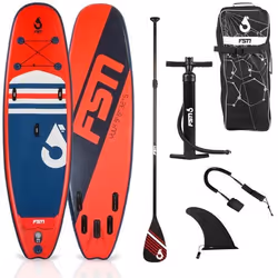 Paddle Gonflable VULK 9'8 - 299 x 81 x 13 cm - Stand Up Paddle avec pagaie, leash, pompe et sac de transport