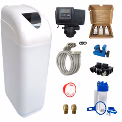 Adoucisseur d'eau Fleck 5600 SXT complet - 8L Adoucisseur d'eau monobloc avec une capacité de 8L de résine (fournie et intégr ...