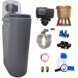 Description générale Adoucisseur d'eau monobloc avec une capacité de 16L de résine (fournie et intégrée) et équipé d'une vann ...