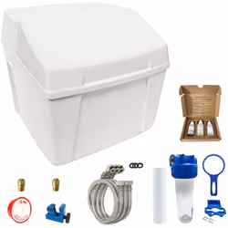 Adoucisseur complet sans électricité ultra compact - 2 x 3.3L - 4 à 6 personnes Adoucisseur d'eau sans électricité ultra comp ...