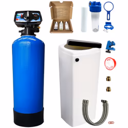 Adoucisseur d'eau bi bloc complet 14L Fleck 5600 prêt à l'emploi Adoucisseur d'eau bi-bloc 14 litres de résine échangeuse d'i ...