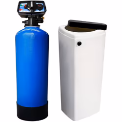 Adoucisseur d'eau bi bloc Fleck 16L prêt à l'emploi Adoucisseur d'eau bi-bloc 16 litres de résine échangeuse d'ions et équipé ...