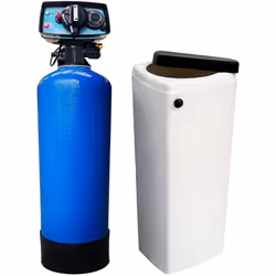 Adoucisseur d'eau bi bloc 16L Fleck 5600 prêt à l'emploi Adoucisseur d'eau bi-bloc 16 litres de résine échangeuse d'ions et é ...