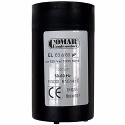 Condensateur de démarrage pour moteur monophasé 63uF à 80uF - ES2023 Ce condensateur moteur de démarrage fonctionne par inter ...