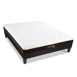 Ensemble Olympe 140x190 cm Matelas Mousse + Sommier Bois