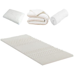 Pack Surmatelas + Protège matelas + Couette + Oreiller 90x190 cm - Olympe Literie