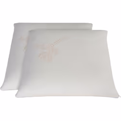 CARACTERISTIQUES : Dimensions : 60x60 cm (lot de 2 oreillers) Epaisseur : 13 cm Technologie : Mémoire de forme - Confort : Mo ...