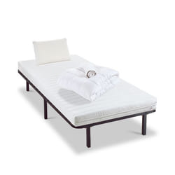 Pack Egio 90x190 cm Matelas Mousse + Sommier Métal + Accessoires